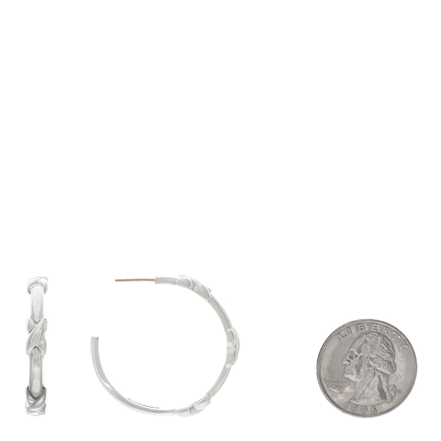 Sterling Silver X Hoop Earrings