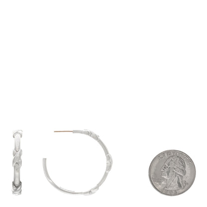 Tiffany Sterling Silver X Hoop Earrings 2 of 4