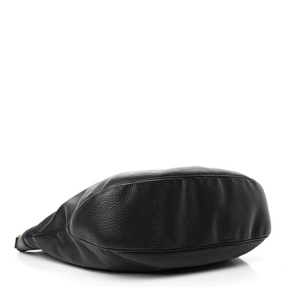 Gucci Pebbled Calfskin Large Ride Shoulder Bag Black 3 of 4