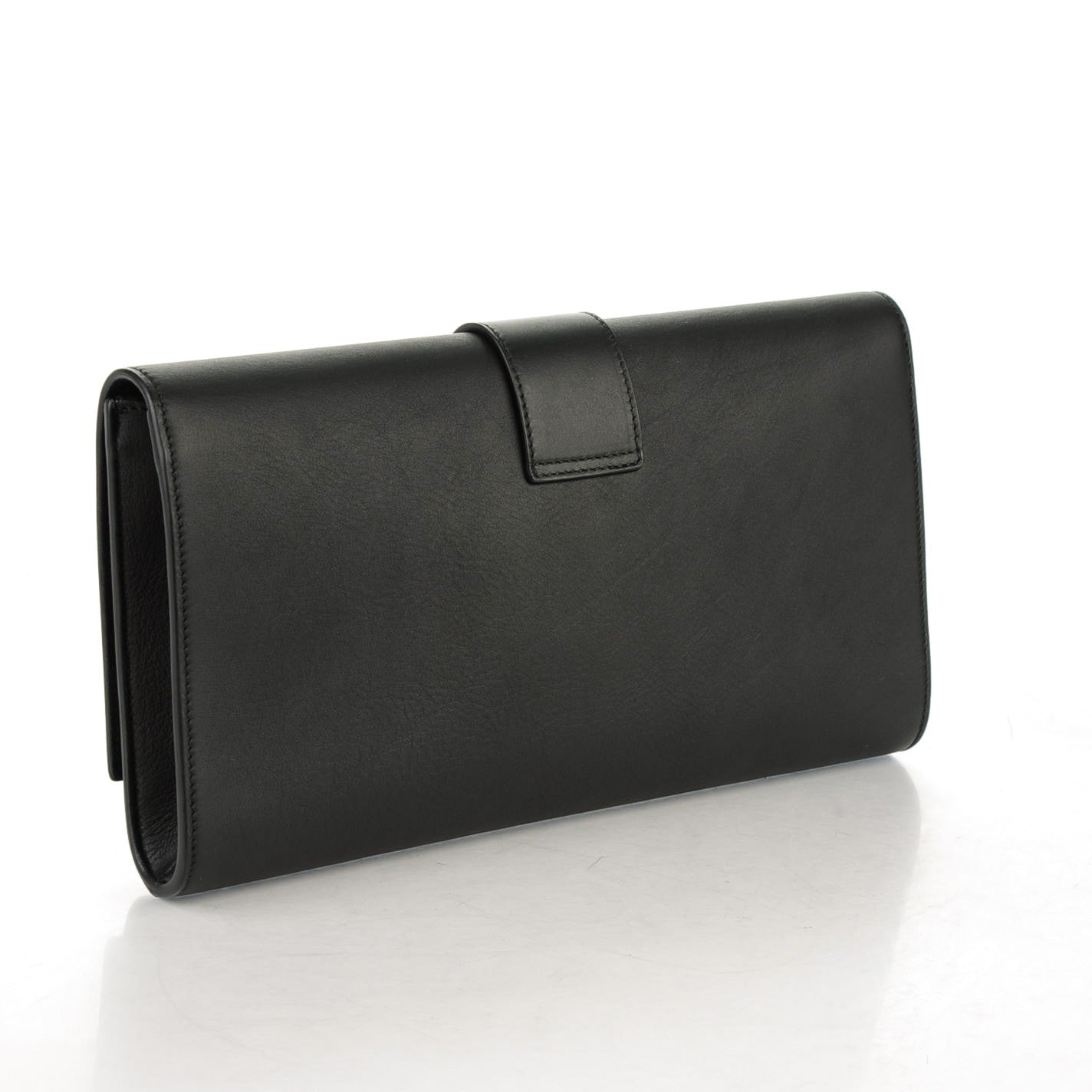Calfskin Classic Y Ligne Clutch Black
