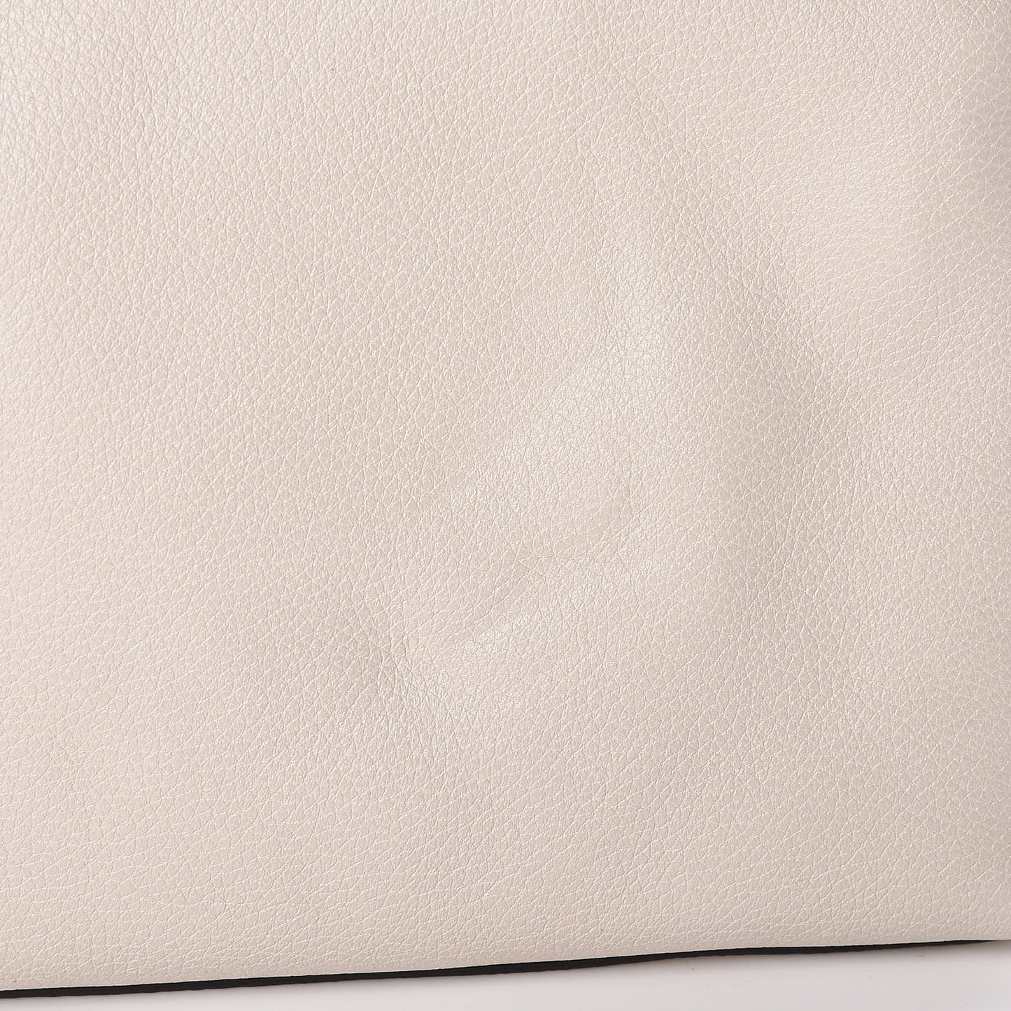 Pebbled Calfskin Medium Logo Portfolio Clutch White