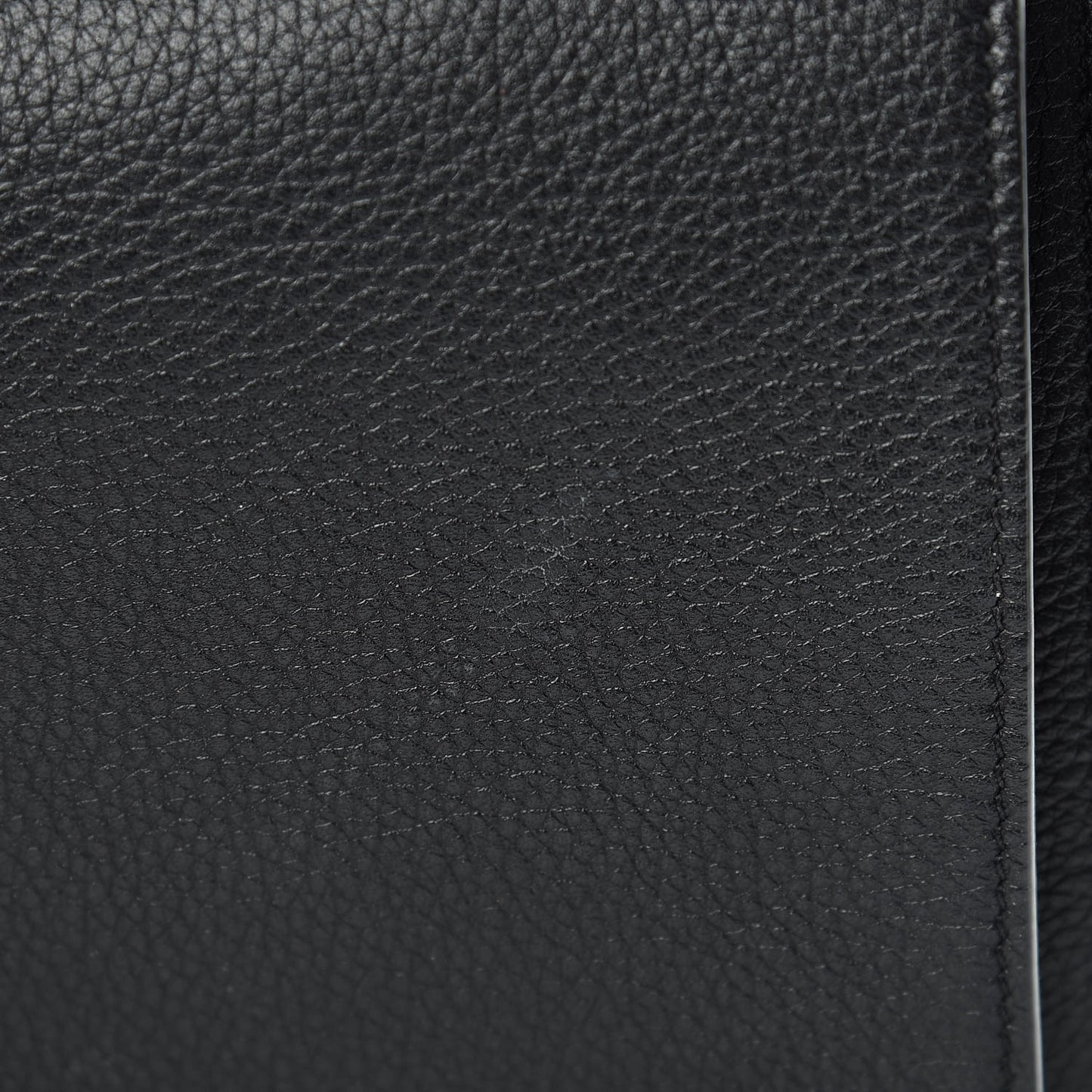 Drummed Calfskin Suede Small Trapeze Black