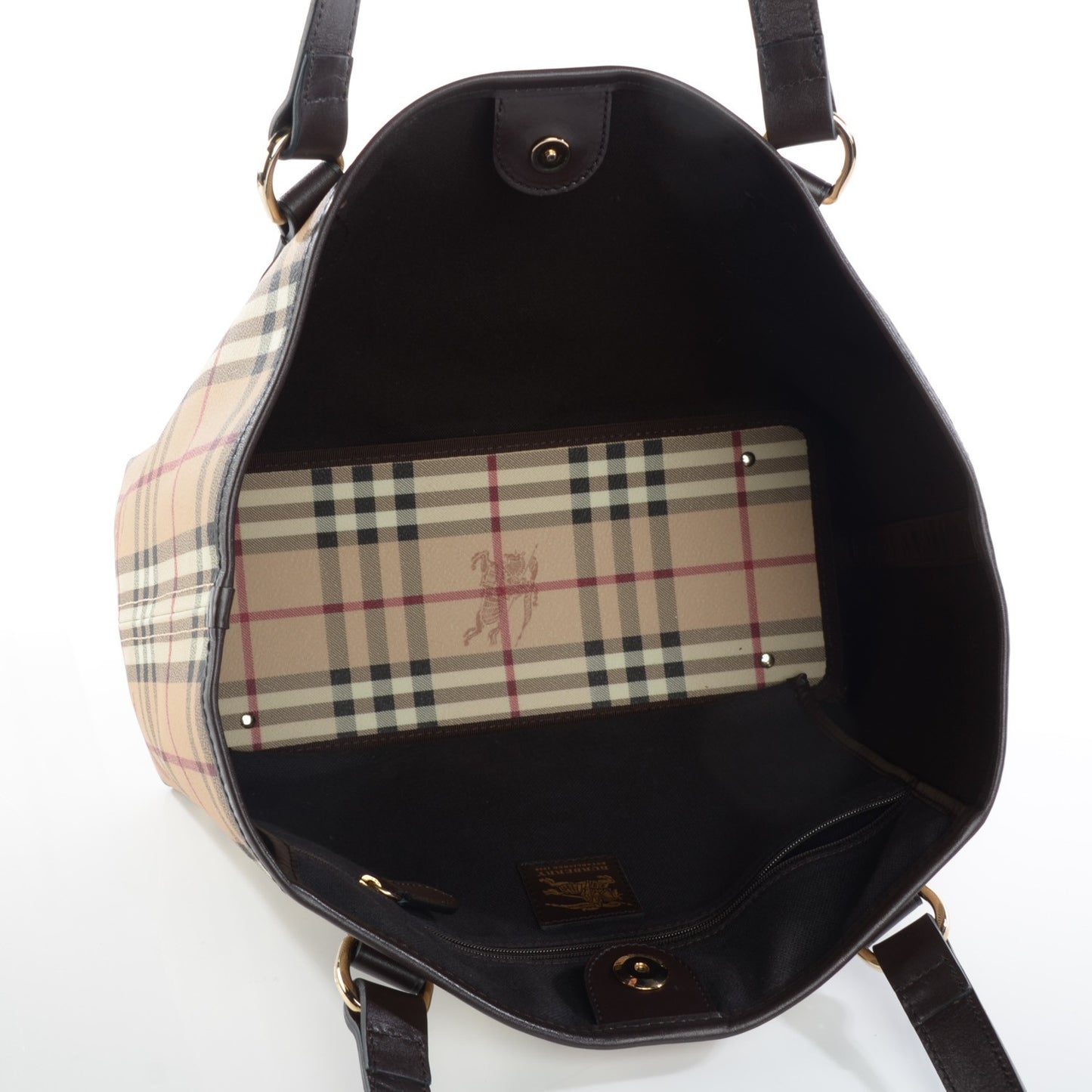 Haymarket Check Medium Tote Chocolate