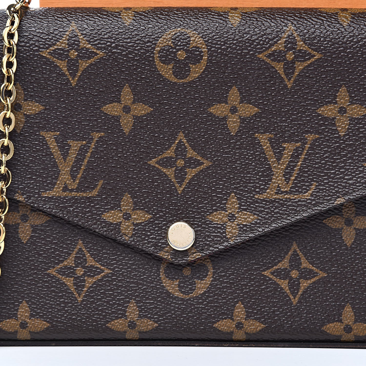Louis Vuitton Monogram Pochette Felicie Chain Wallet Fuchsia 14 of 14