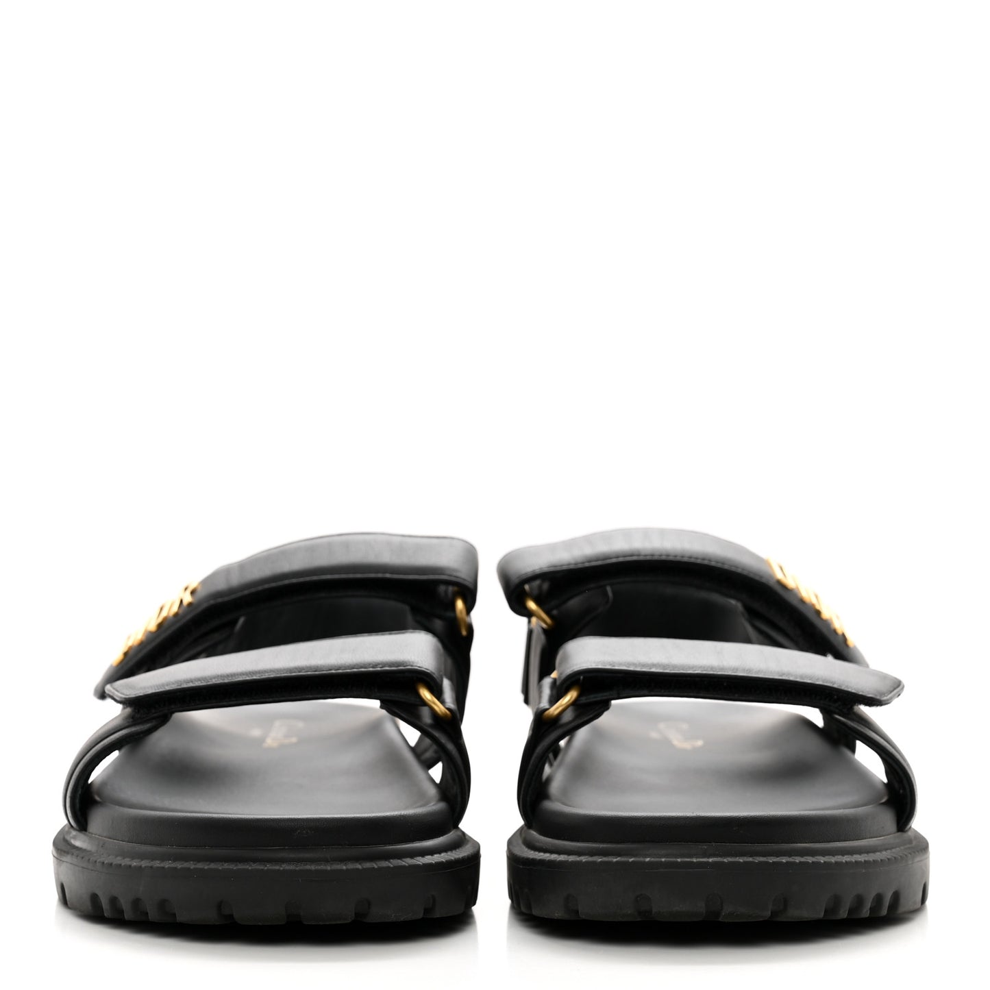 Lambskin Dioract 10mm Sandals 40.5 Black