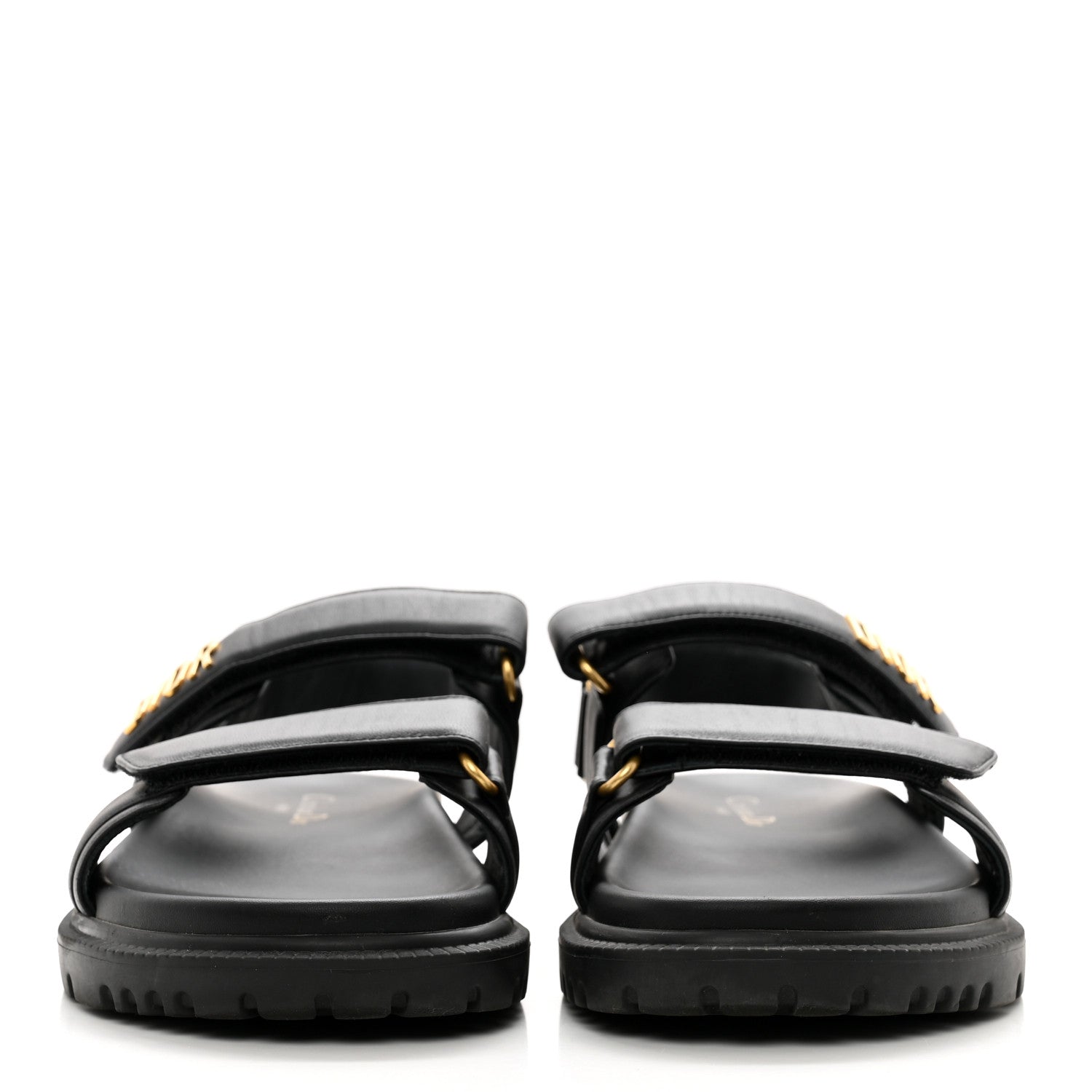 Christian Dior Lambskin Dioract 10mm Sandals 40.5 Black 2 of 8