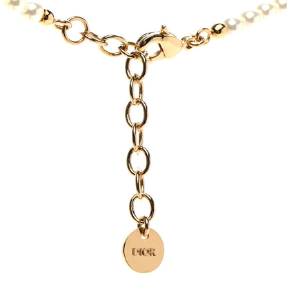 Christian Dior Pearl D Necklace Gold 5 of 6