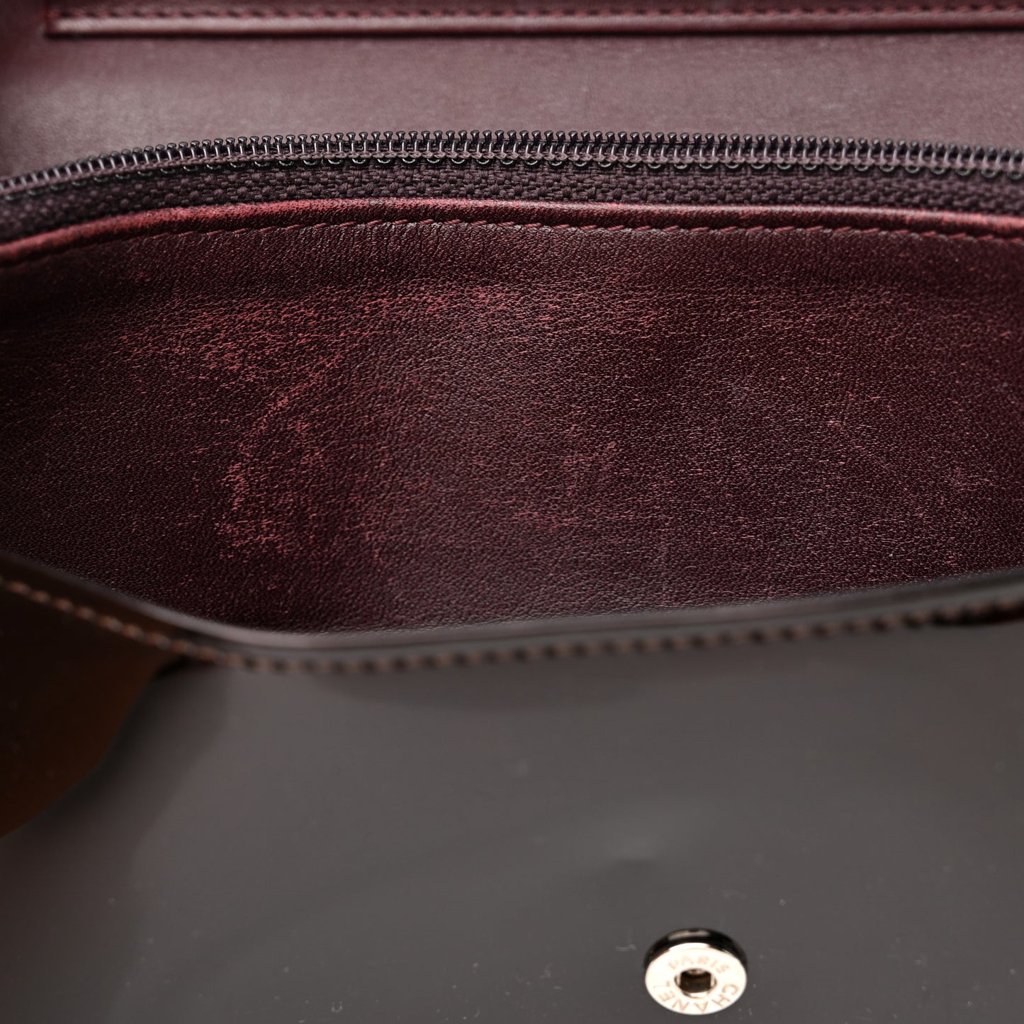 Patent Coco Cabas Wallet On Chain WOC Burgundy