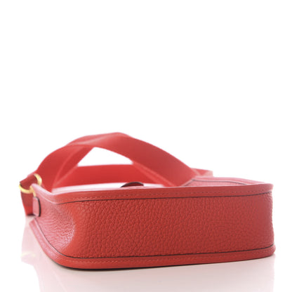 Hermes Taurillon Clemence Evelyne TPM Rouge Tomate 3 of 10