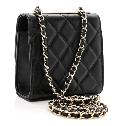 Chanel Lambskin Quilted Mini Trendy CC Clutch With Chain Black 3 of 10