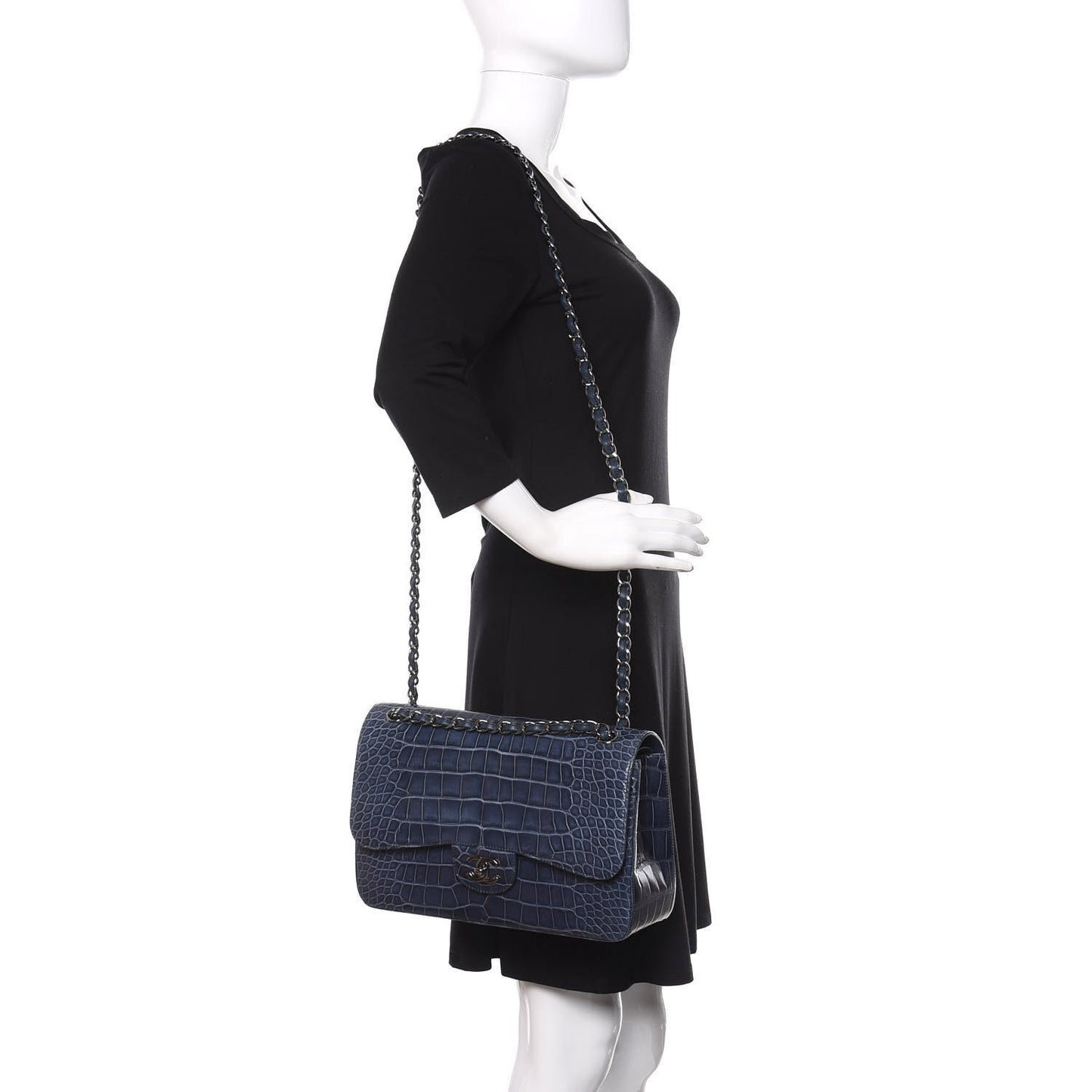 Alligator Jumbo Double Flap Blue