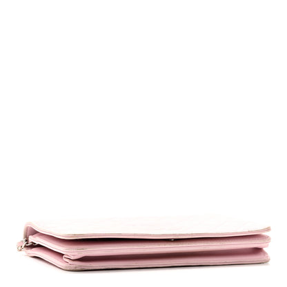 Chanel Lambskin Quilted Diamond CC Wallet On Chain WOC Pink 4 of 12