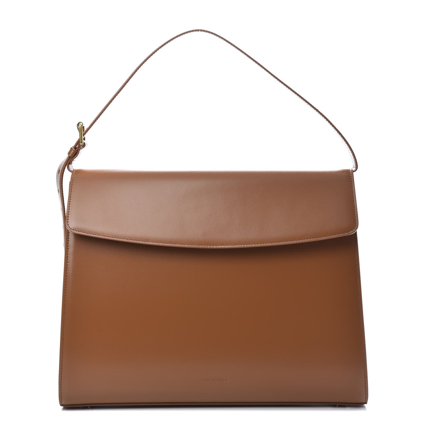 Balenciaga Shiny Box Calfskin Large Ghost Top Handle Bag Camel 1 of 10