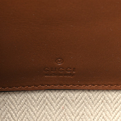 Gucci GG Supreme Monogram Textured Calfskin Emblem Mini Crossbody Beige Dark Brown 7 of 11