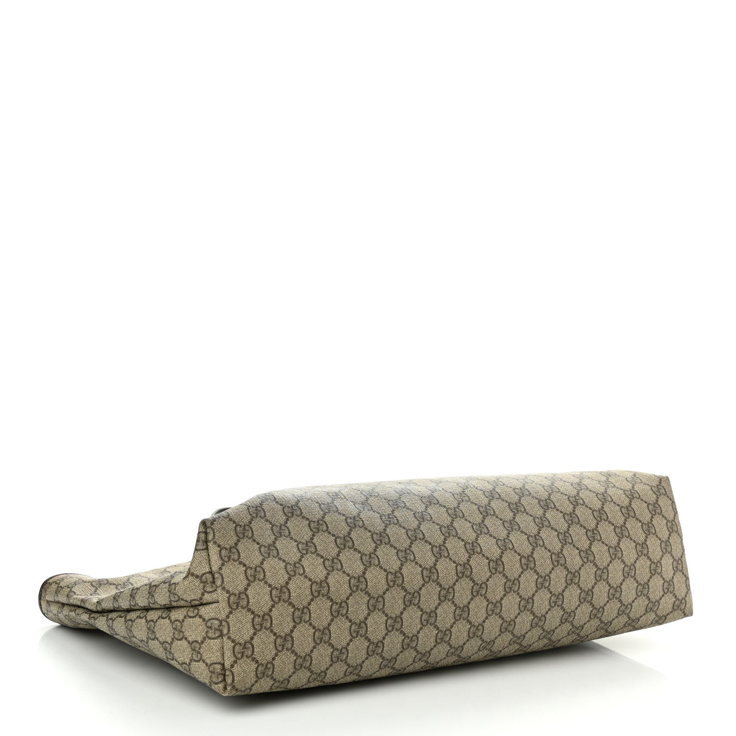 Gucci GG Supreme Monogram Large Zippered Shopping Tote Brown 4 of 15