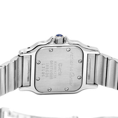 Cartier Stainless Steel 18K Yellow Gold 24mm Santos De Cartier Galbee Quartz Watch 4 of 4