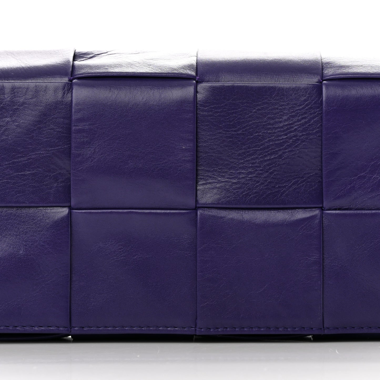 Paper Calfskin Intrecciato Cassette Belt Bag Purple