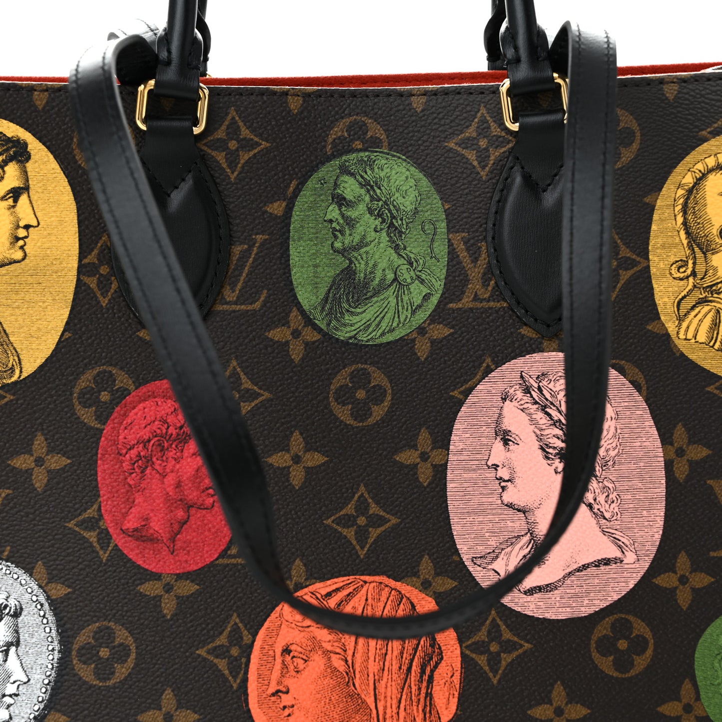 X FORNASETTI Monogram Cameo Onthego MM
