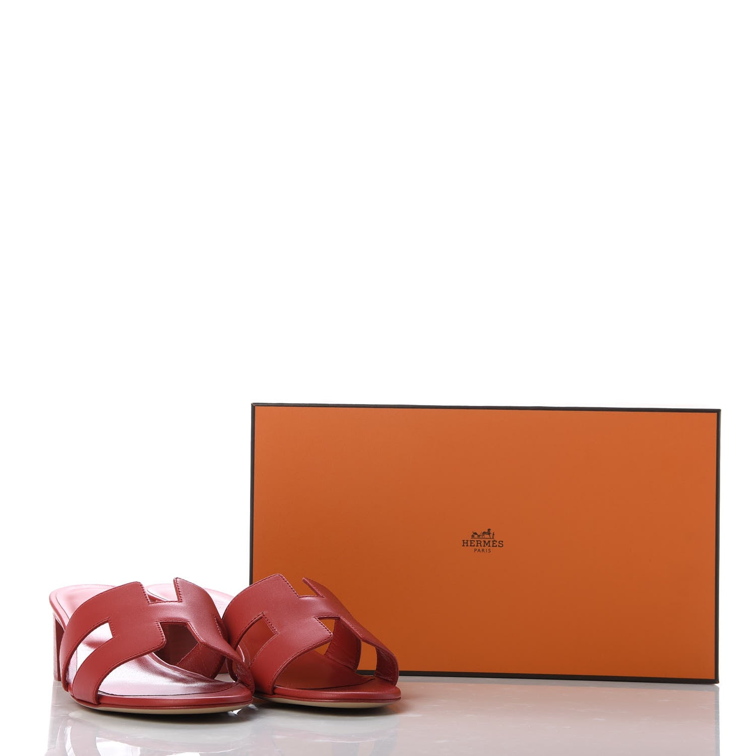 Hermes Calfskin Oasis Sandals 39 Rouge Corazon 10 of 10