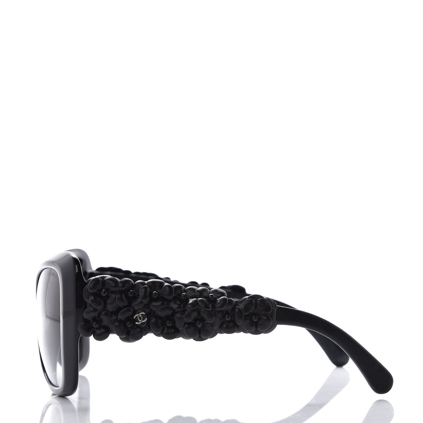 Lambskin Camellia CC Sunglasses 5317-Q Black