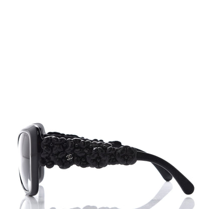 Chanel Lambskin Camellia CC Sunglasses 5317-Q Black 3 of 7