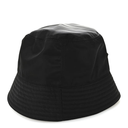 Prada Re-Nylon Metal Triangle Logo Womens Bucket Hat L Black 5 of 7