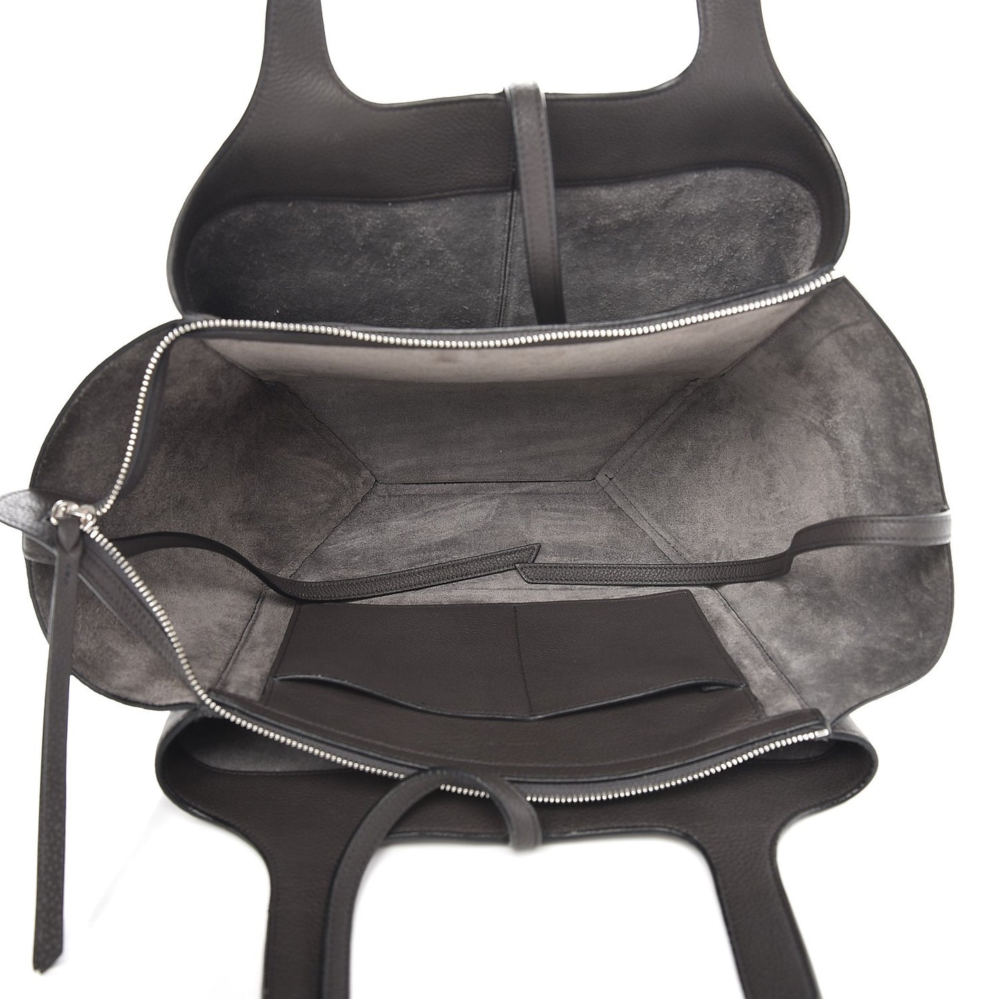 Baby Grained Calfskin Small Tri-Fold Bag Anthracite