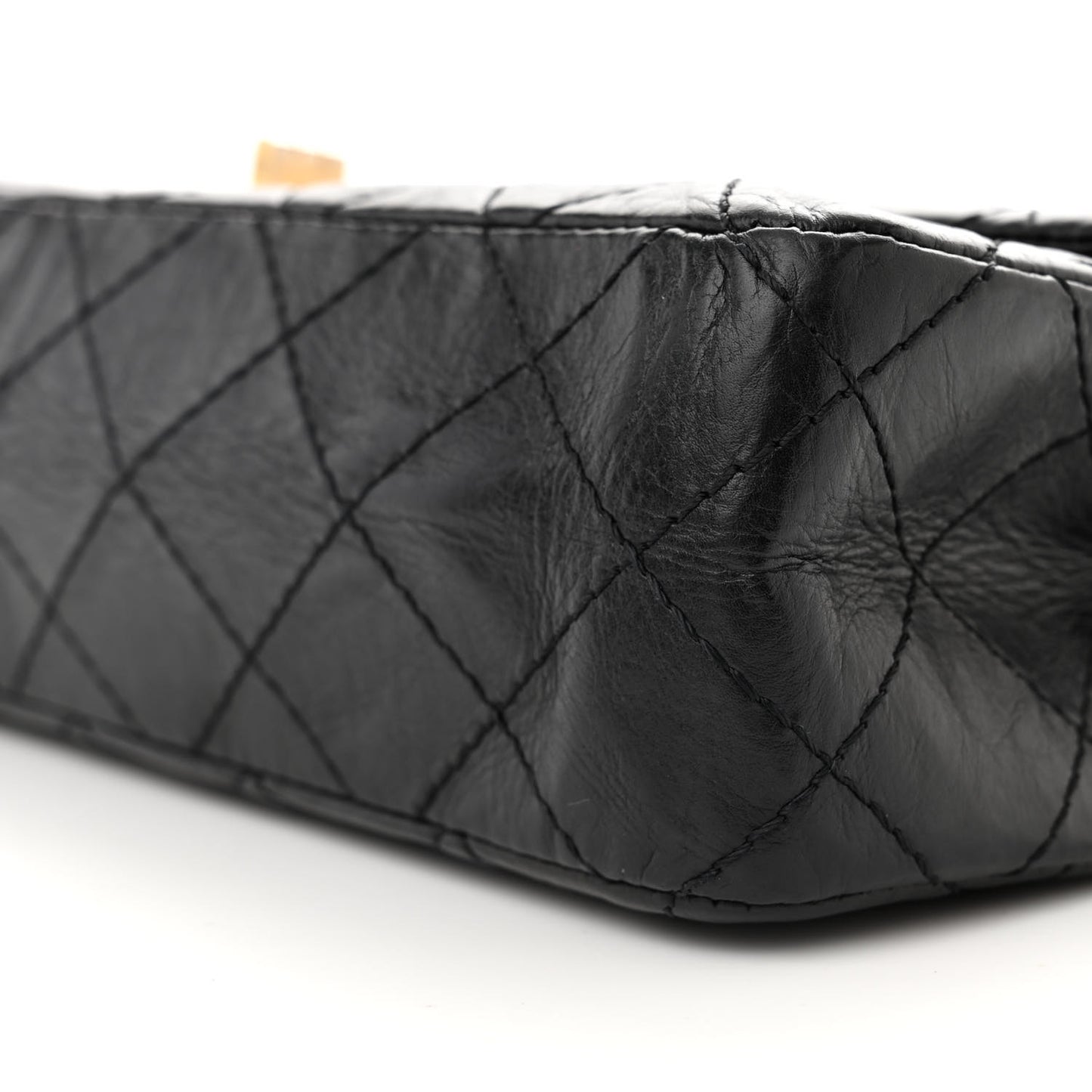 Aged Calfskin Quilted 50th Anniversary 2.55 Reissue 226 Flap Black