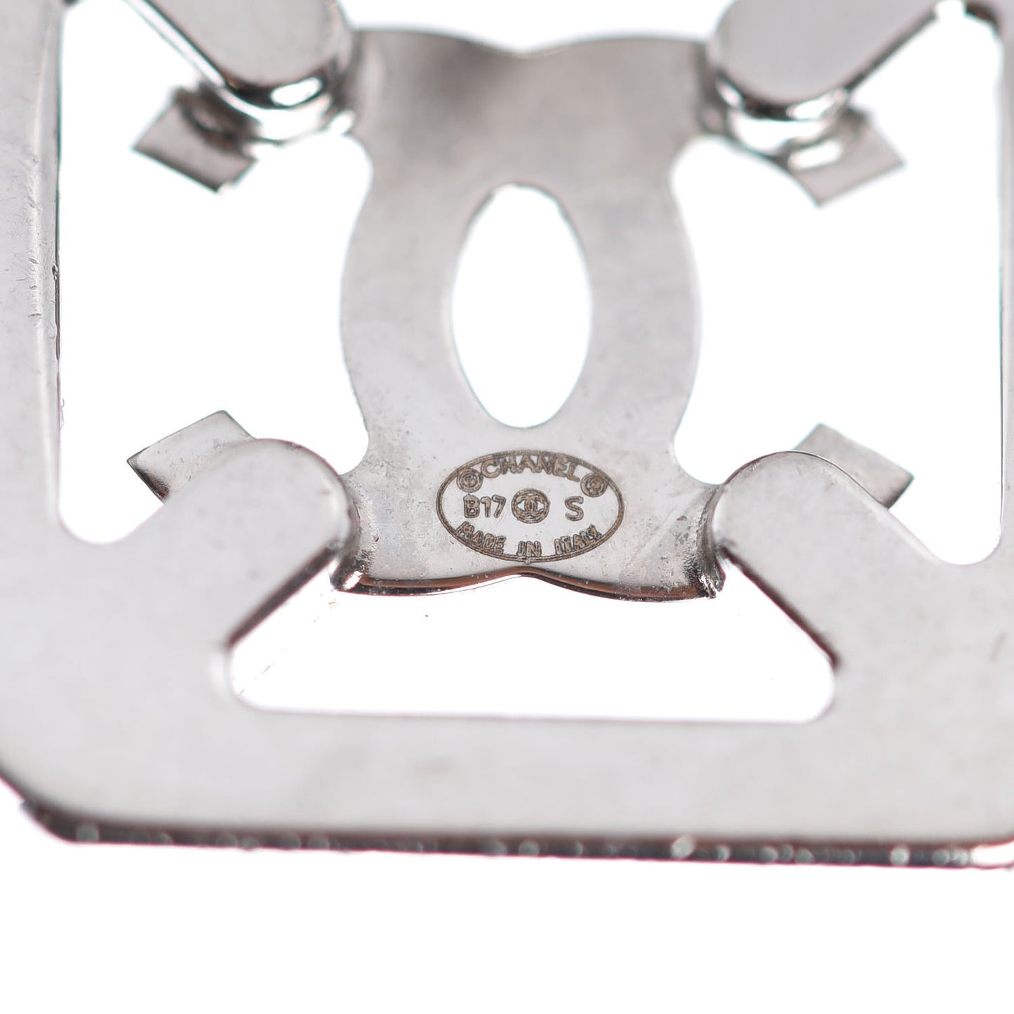 Crystal CC Earrings Silver