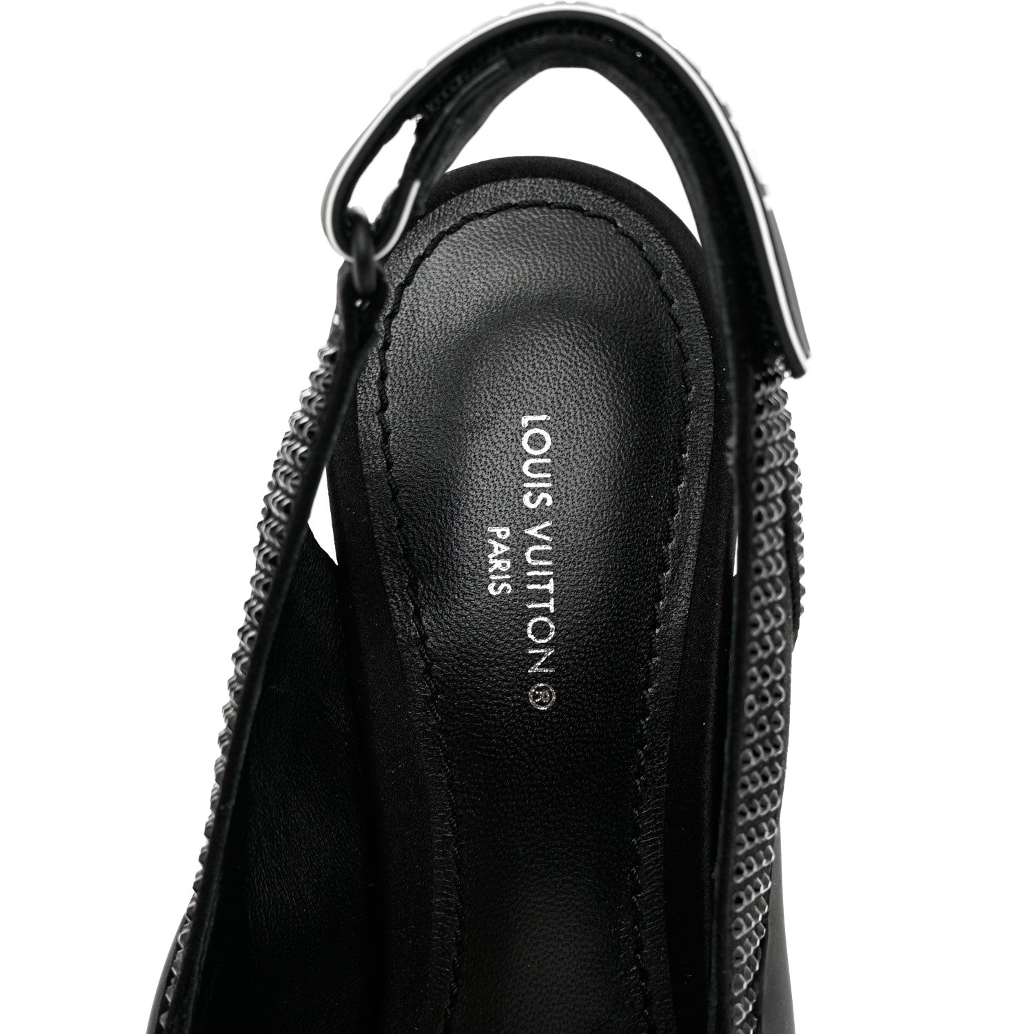 Louis Vuitton Satin Embellished Archlight Slingback Pumps 37 Black 6 of 10