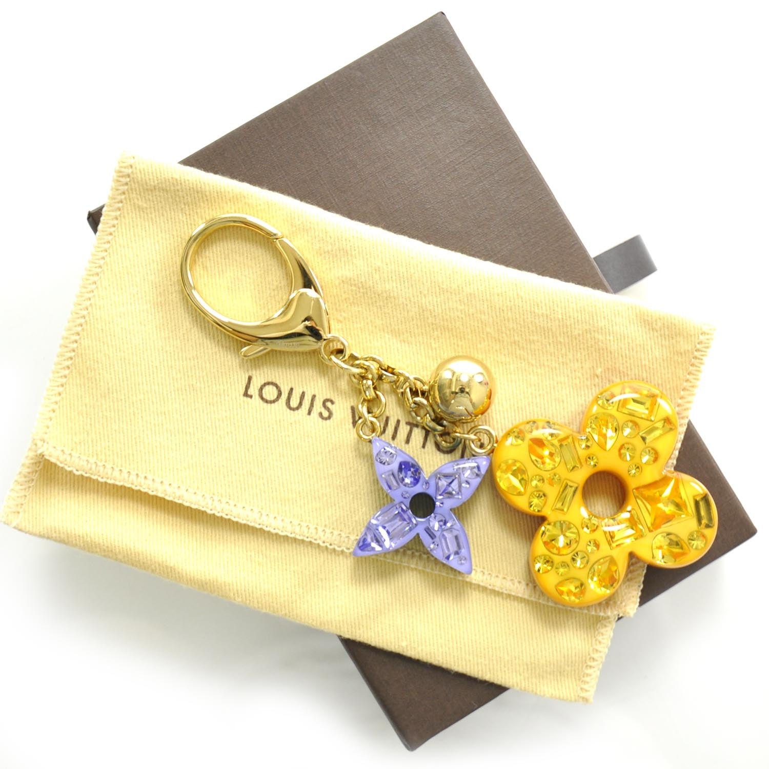 Louis Vuitton Resin and Strass Glam Flower Bag Charm Multicolor 2 of 4