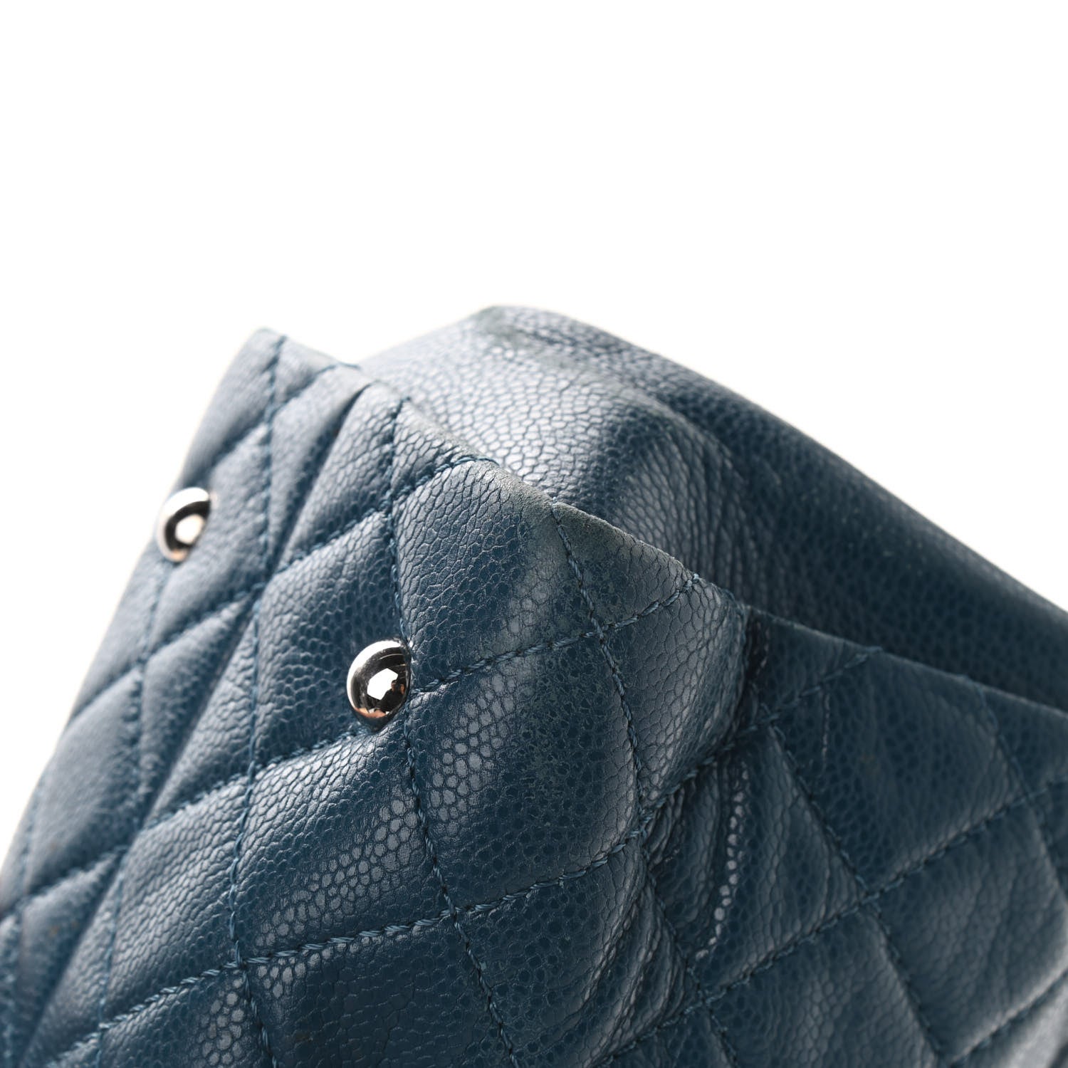 Chanel Caviar Quilted Timeless CC Shopping Tote Blue 13 of 15