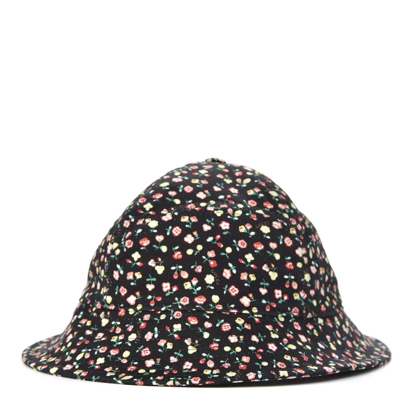 X LIBERTY OF LONDON Canvas Floral Print Bucket Hat S Black Multicolor