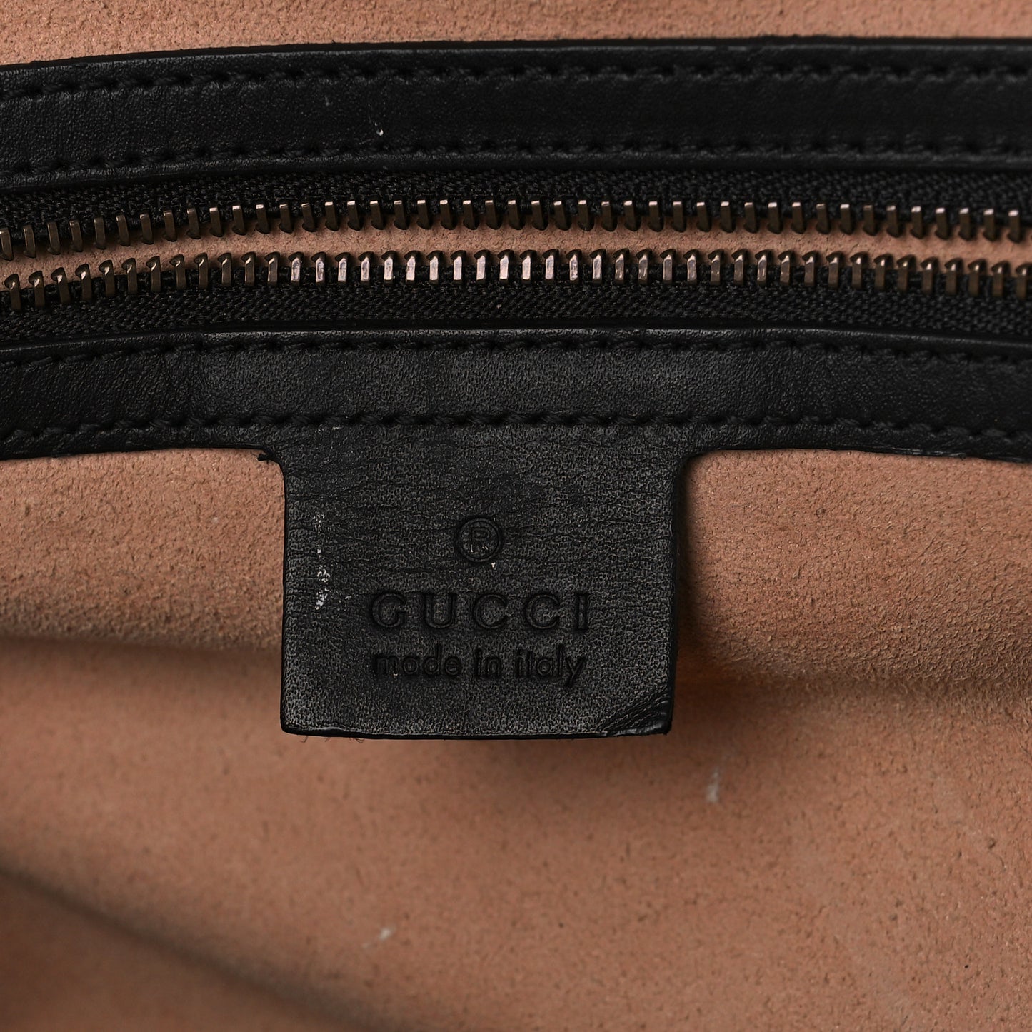 Suede Ophidia Medium Re(Belle) Top Handle Bag Nocciola Black