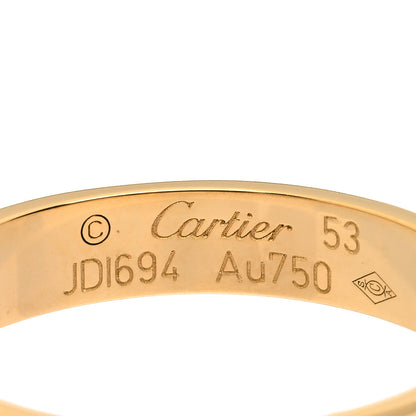 Cartier 18K Yellow Gold 3.5mm LOVE Wedding Band Ring 53 6.25 3 of 3