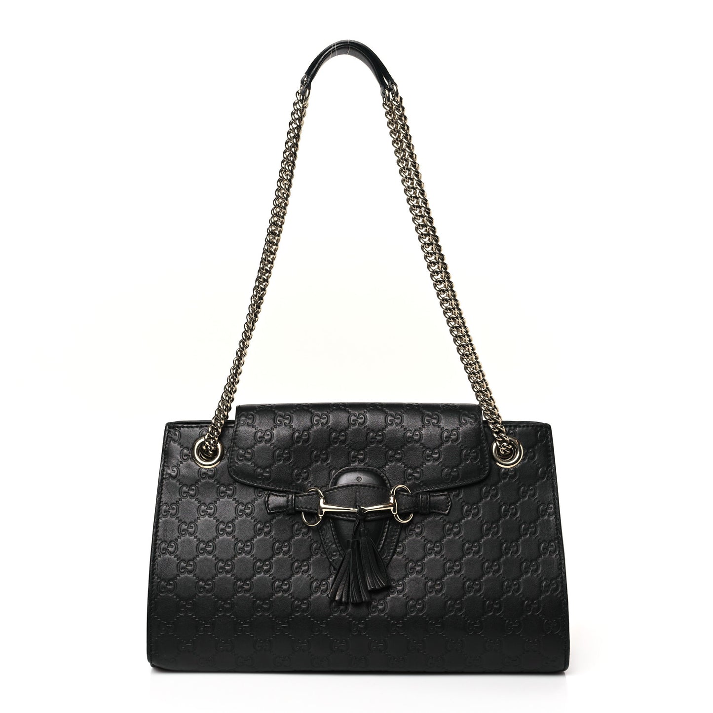 Guccissima Large Emily Chain Shoulder Bag Black