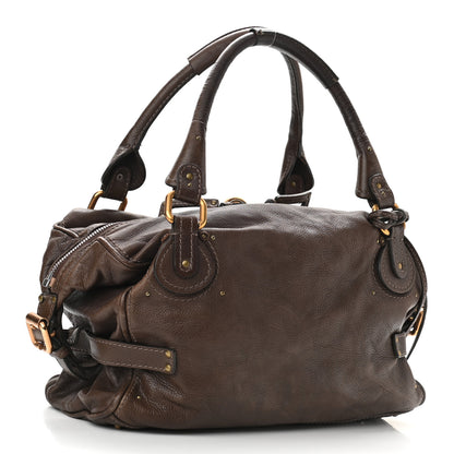 Chloe Calfskin Paddington Front Pocket Tote Chocolate 3 of 10