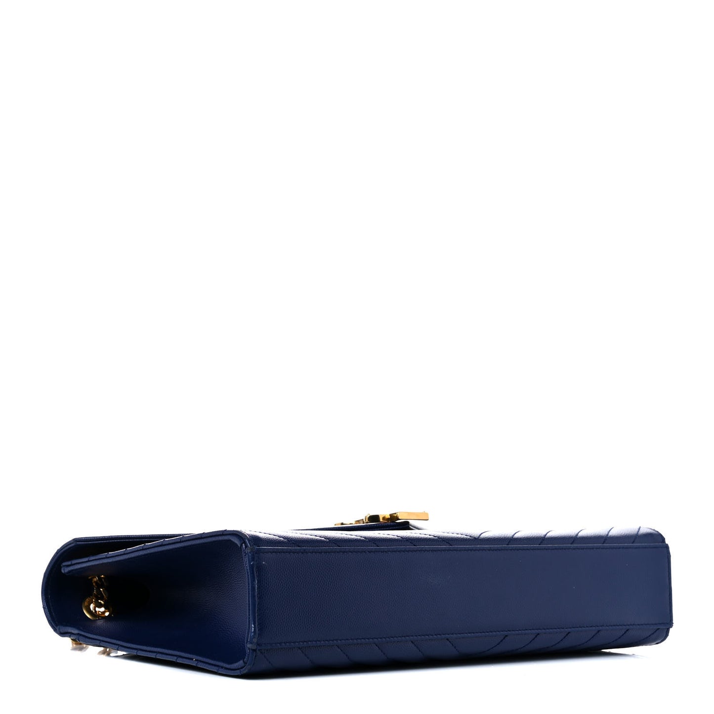 Grain De Poudre Matelasse Chevron Large Monogram Satchel Blue