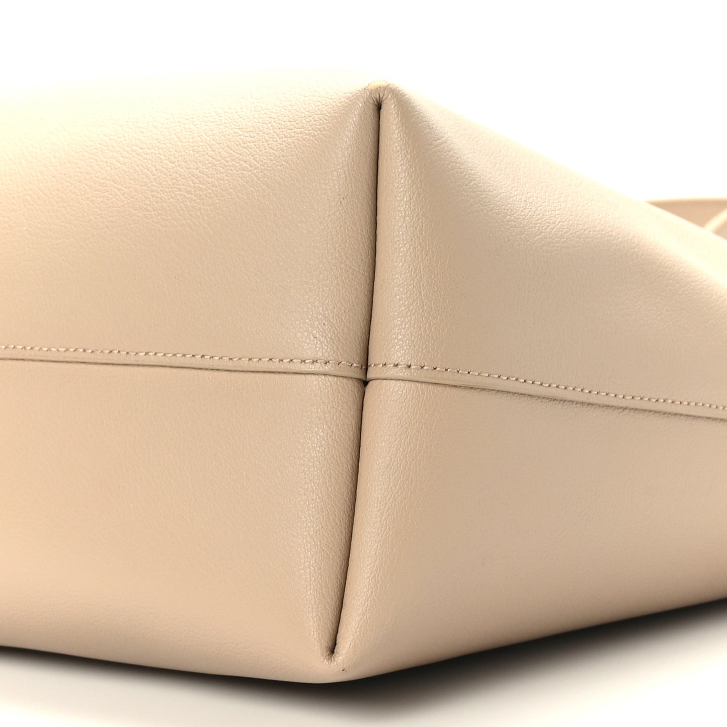 Calfskin Large Shopping Tote Dark Beige