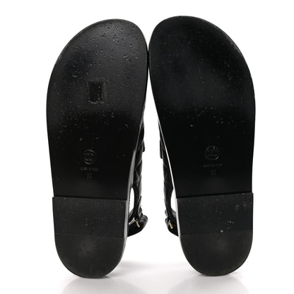 Chanel Grained Calfskin Velcro Dad Sandals 39 Black 5 of 12