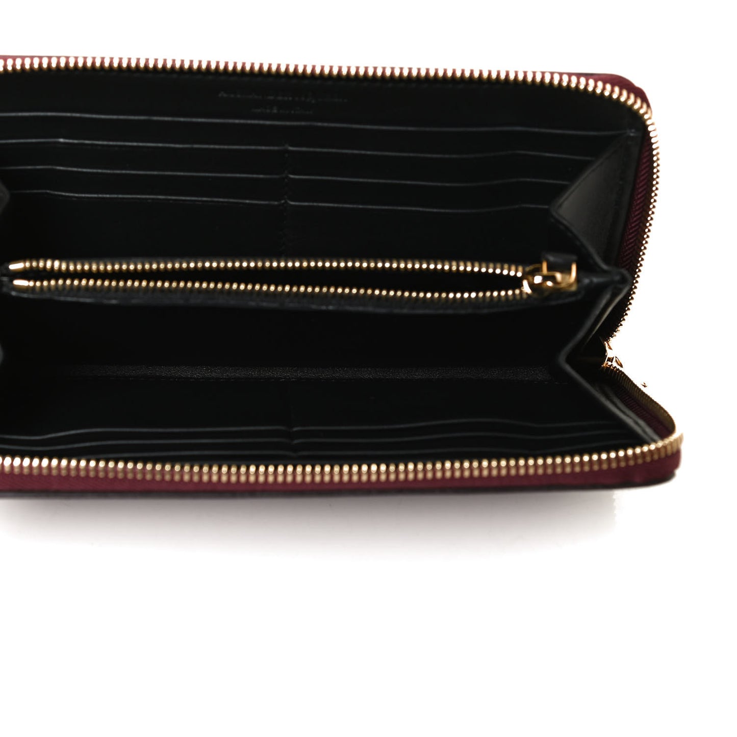 Pebbled Calfskin Skull Continental Zip Wallet Oxblood