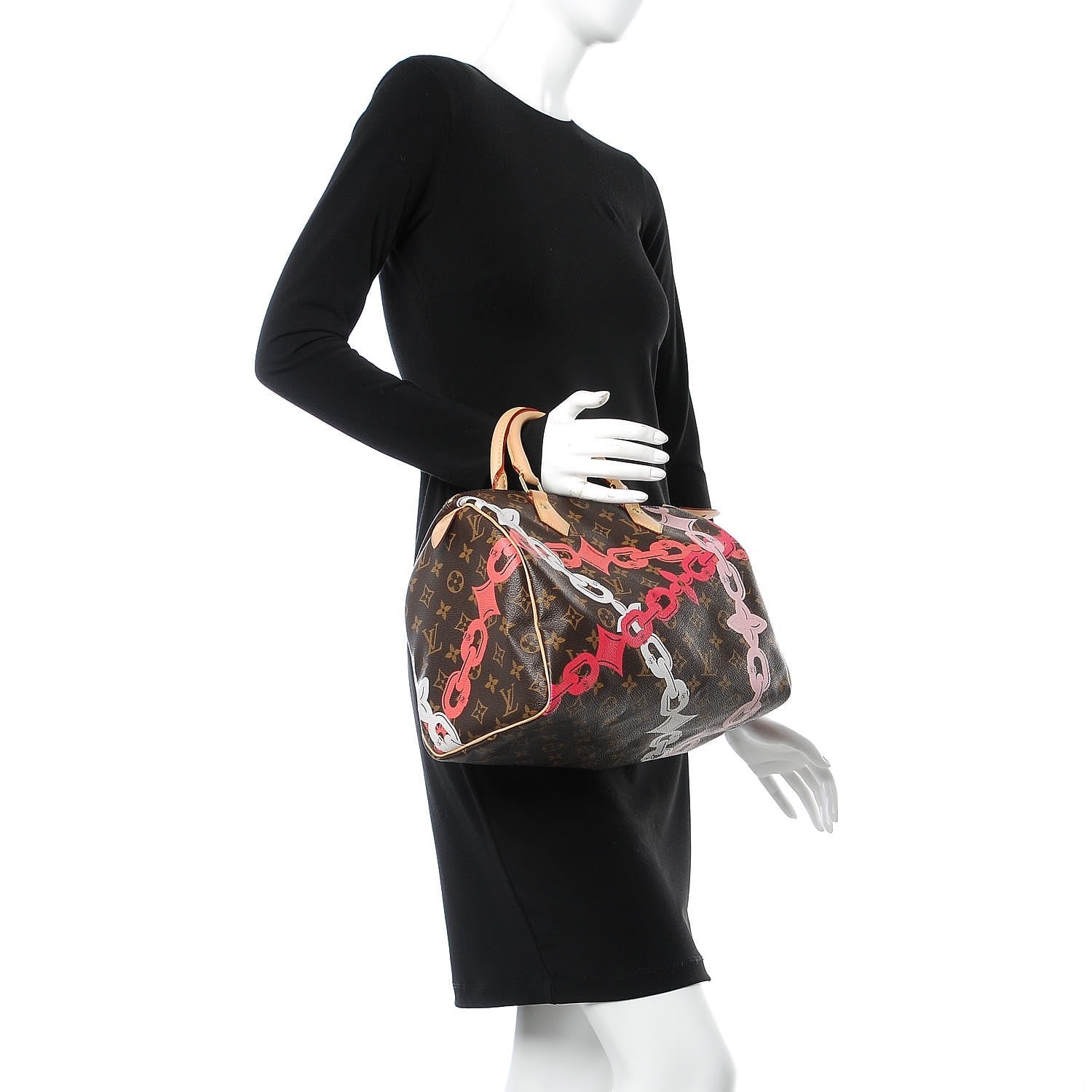 Louis Vuitton Monogram Bay Speedy 30 Rose Ballerine Poppy 2 of 7
