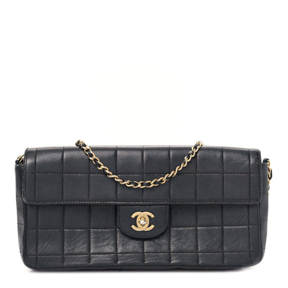Chanel Lambskin East West Chocolate Bar Flap Black 1 of 10