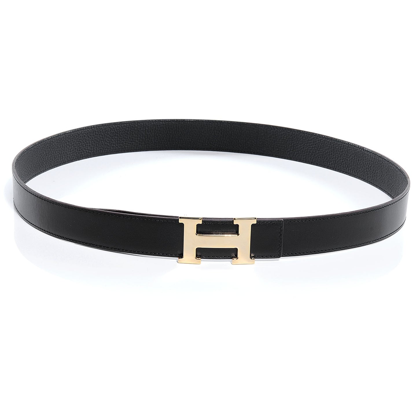 Box Clemence Reversible 32mm H Belt 100 Black