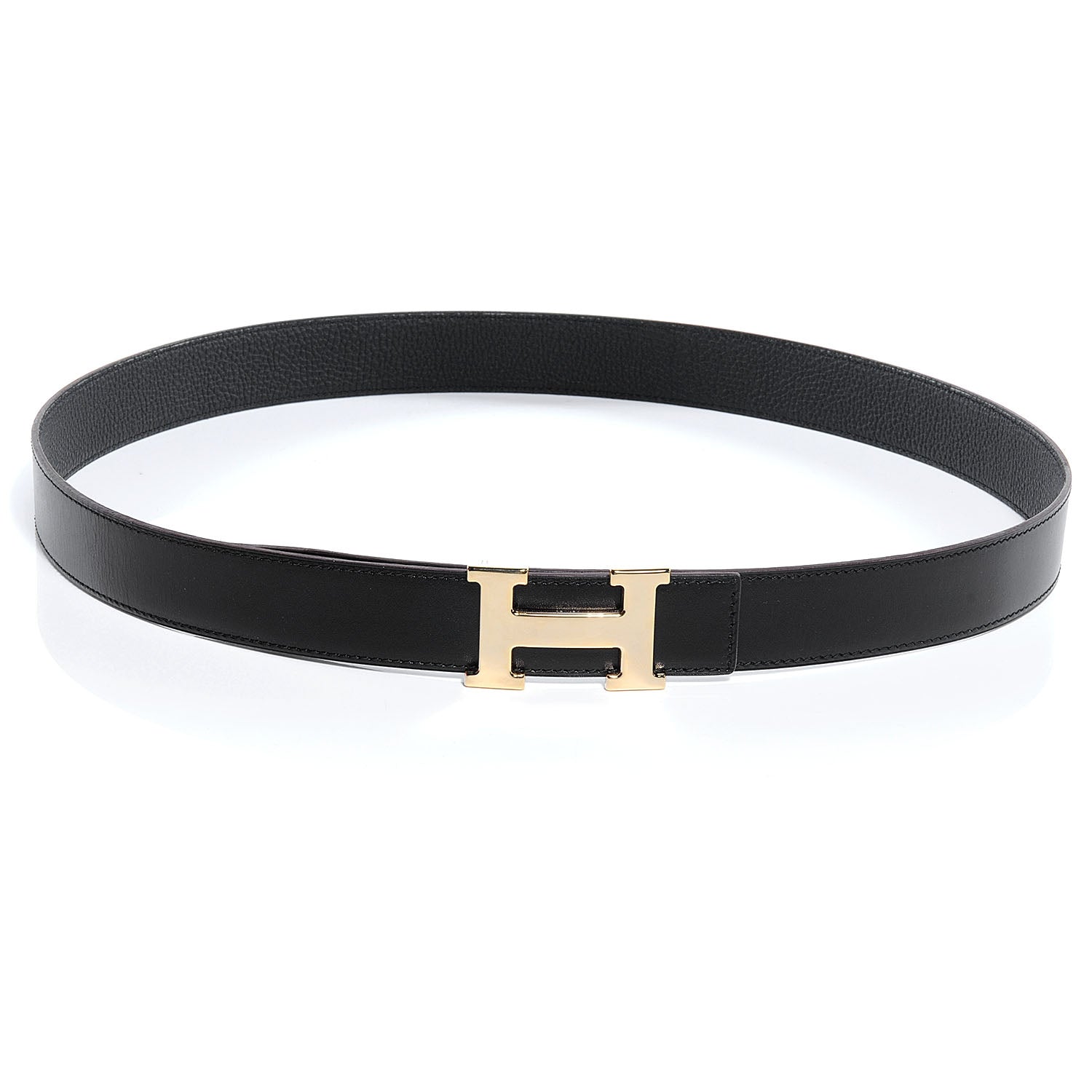 Hermes Box Clemence Reversible 32mm H Belt 100 Black 1 of 6