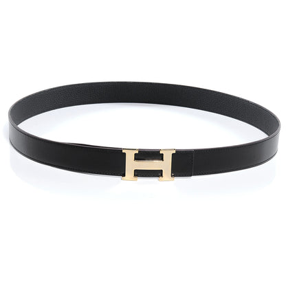 Hermes Box Clemence Reversible 32mm H Belt 100 Black 1 of 6