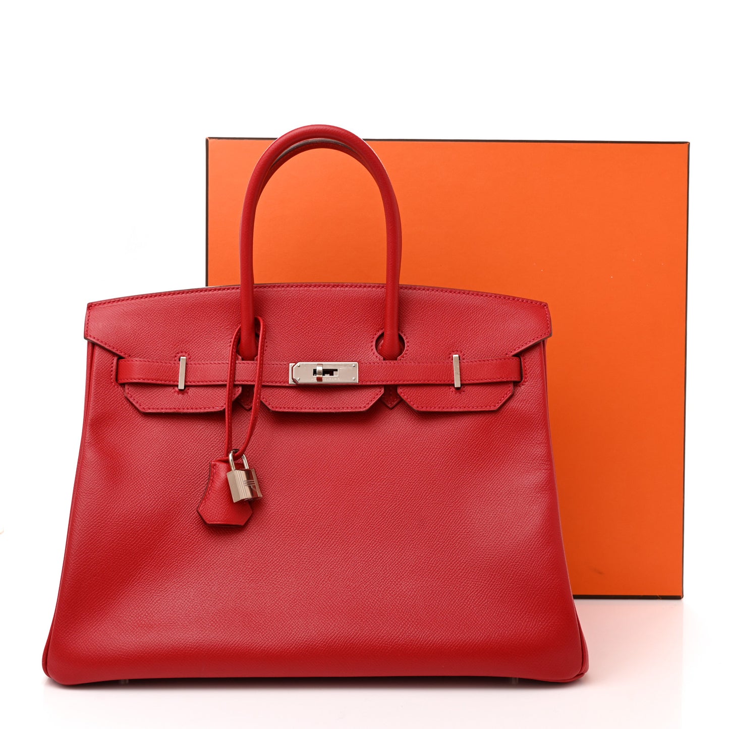 Epsom Birkin 35 Rouge Casaque