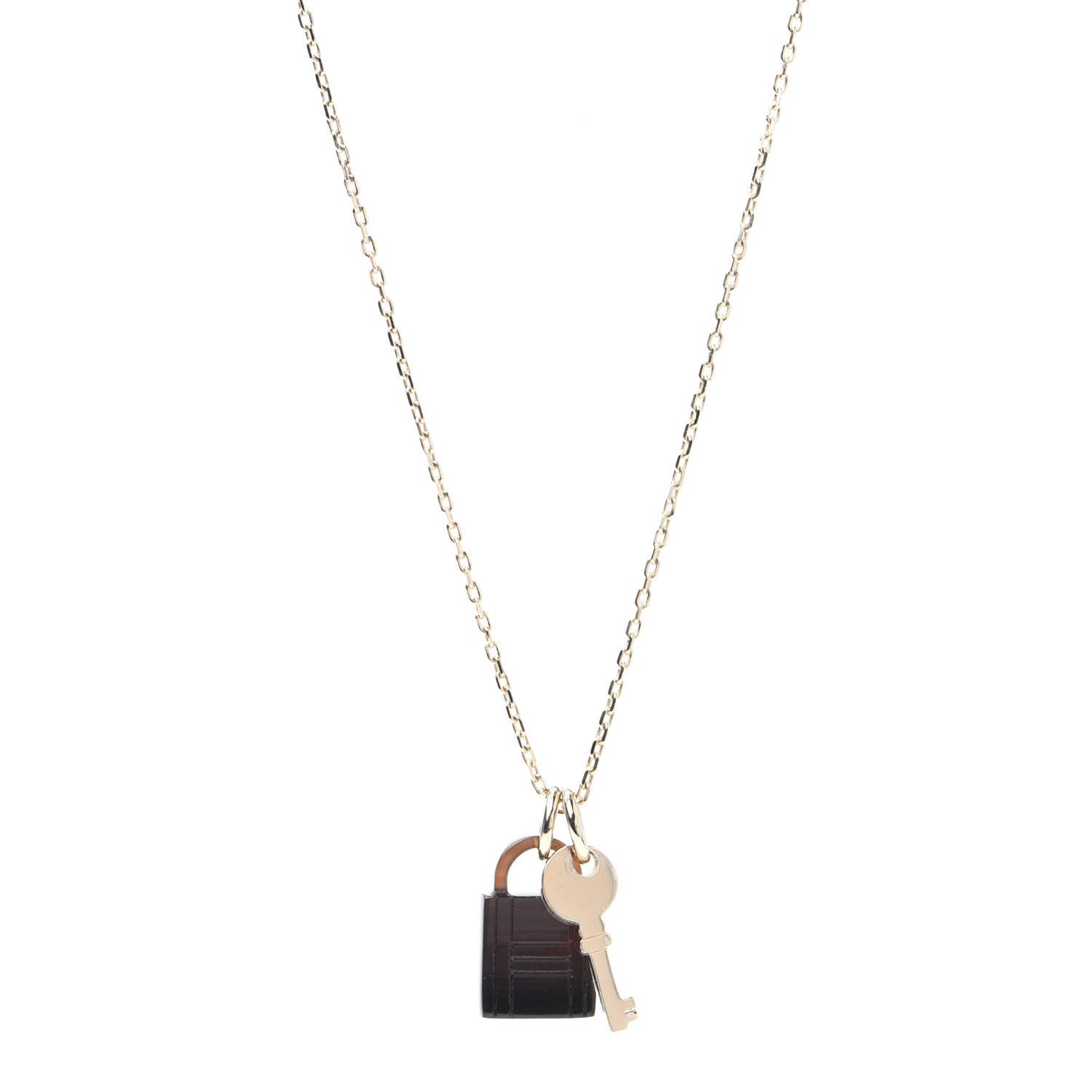 Permabrass Buffalo Horn Amulette Padlock PM Pendant Necklace