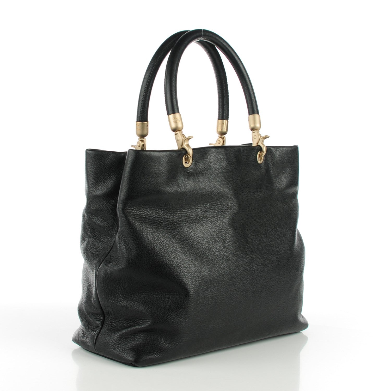 Chanel Deerskin CC Tote Black 3 of 8
