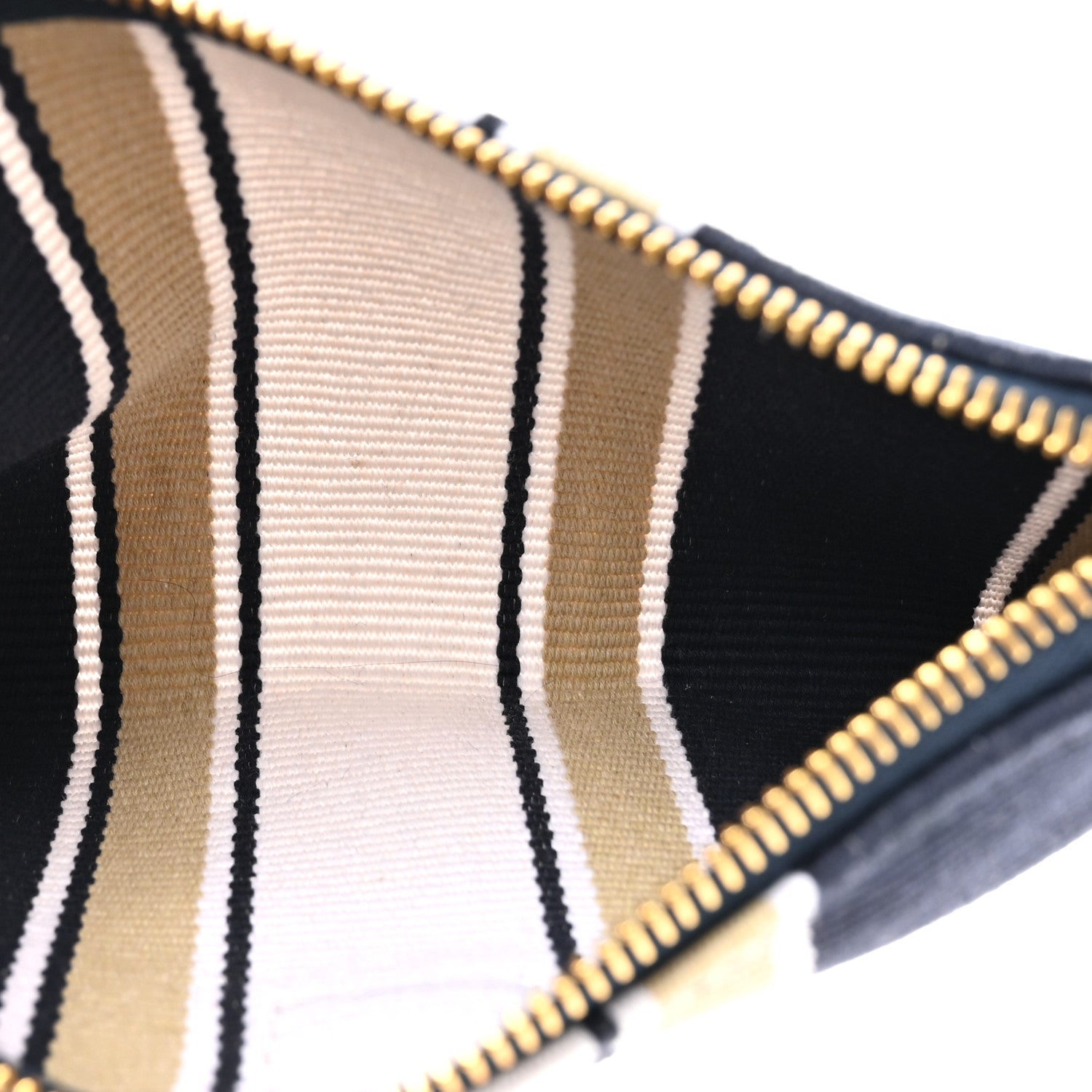 Miu Miu Cannete Canvas Striped Small Ivy Tote Blue Sabbia 6 of 10